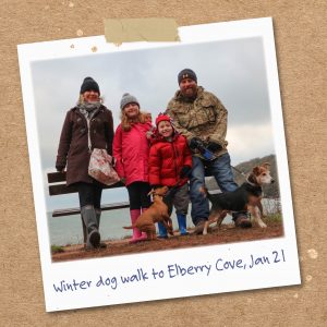 Photo of the Hill family at Elberry Cove