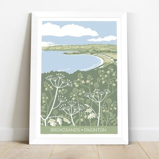 broadsands beach in paignton art print