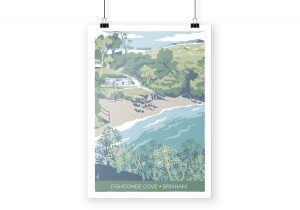Illustration of Fishcombe cove in Brixham