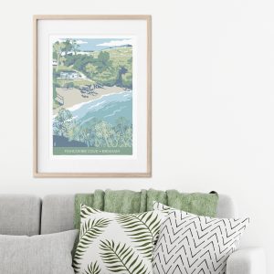 Illustration of Fishcombe cove in Brixham