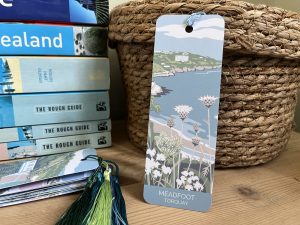 Art bookmark featuring illustration of Meadfoot in Torquay, Devon