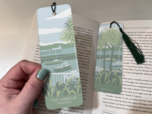bookmark featuring illustration of Paignton Harbour, South Devon