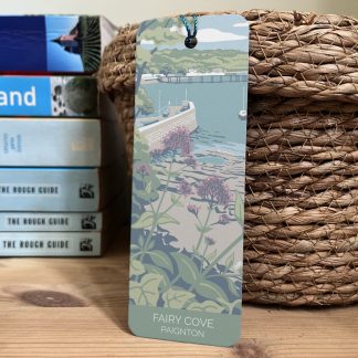 Bookmark feeaturing illustration of Fairy Cove in Paignton, Devon
